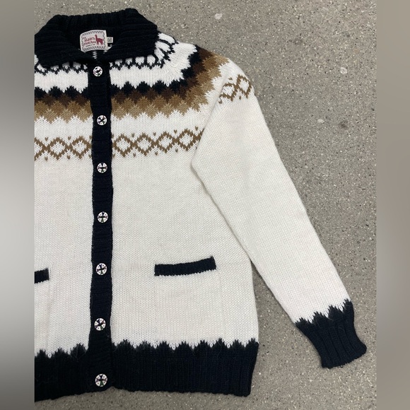 Vintage Y2K Nordic Fair Isle Alpaca Connection Hippie Cardigan Size XL - Picture 6 of 14